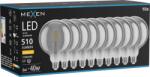 Mexen Vintis 10x LED filament izzó E27, G125, 6W, Meleg - 2700K, 510 lm, füstös - L158-E27-0627-70x10 (L158-E27-0627-70x10)