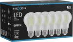 Mexen Vintis 6x Bec LED filament E27, A60, 4W, 55 lm, verde - L150-E27-04XX-46x06 (L150-E27-04XX-46x06)