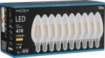 Mexen Vintis 10x LED filament izzó E14, C35, 4W, Meleg - 2700K, 470 lm, átlátszó - L154-E14-0427-00x10 (L154-E14-0427-00x10)