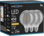 Mexen Vintis 3x Bec filament LED E27, G95, 6W, Cald - 2200K, 450 lm, fumuriu - L157-E27-0622-70x03 (L157-E27-0622-70x03)