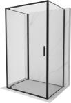 Mexen Exo-3S cabina de duș 3-perete batantă 90 x 80 cm, transparent, neagră - 8181-090-080-70-00-3S (8181-090-080-70-00-3S)