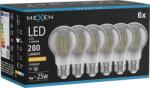Mexen Vintis 6x LED filament izzó E27, A60, 4W, Meleg - 2200K, 280 lm, füstszínű - L150-E27-0422-70x06 (L150-E27-0422-70x06)