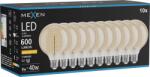 Mexen Vintis 10x LED filament spirál izzó E27, G95, 8W, Meleg - 2200K, 600 lm, borostyán - L167-E27-0822-50x10 (L167-E27-0822-50x10)