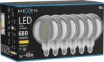 Mexen Vintis 6x LED filament izzó E27, G125, 8W, Meleg - 2700K, 680 lm, füstszínű - L158-E27-0827-70x06 (L158-E27-0827-70x06)