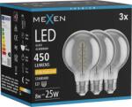Mexen Vintis 3x LED filament spirál izzó E27, G80, 8W, Meleg - 2200K, 450 lm, füst - L165-E27-0822-70x03 (L165-E27-0822-70x03)