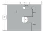 Welland Neolith fürdőszobabútor munkalap - kvarc kompizit - 80 x 45.5 cm (fehér)