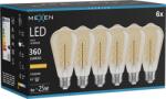 Mexen Vintis 6x Bec LED filament spirală E27, ST64, 4W, Caldă - 2200K, 360 lm, chihlimbar - L162-E27-0422-50x06 (L162-E27-0422-50x06)