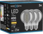 Mexen Vintis 3x LED izzószál spirál E27, G80, 6W, Meleg - 2700K, 400 lm, füstszínű - L165-E27-0627-70x03 (L165-E27-0627-70x03)