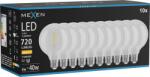 Mexen Vintis 10x LED filament izzó E27, G95, 6W, Meleg - 2700K, 720 lm, átlátszó - L157-E27-0627-00x10 (L157-E27-0627-00x10)