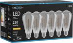 Mexen Vintis 6x LED spirálos filament izzó E27, ST64, 4W, Meleg - 2200K, 220 lm, füstszínű - L162-E27-0422-70x06 (L162-E27-0422-70x06)