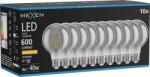 Mexen Vintis 10x Bec filament LED E27, G80, 8W, Cald - 2200K, 600 lm, fumuriu - L155-E27-0822-70x10 (L155-E27-0822-70x10)