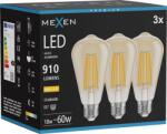 Mexen Vintis 3x Bec LED filament E27, ST64, 10W, Caldă - 2700K, 910 lm, chihlimbar - L152-E27-1027-50x03 (L152-E27-1027-50x03)