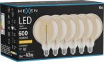 Mexen Vintis 6x Bec LED filament spirală E27, G125, 8W, Caldă - 2200K, 600 lm, chihlimbar - L168-E27-0822-50x06 (L168-E27-0822-50x06)