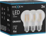 Mexen Vintis 3x Bec filament LED E27, A60, 4W, 55 lm, portocaliu - L150-E27-04XX-48x03 (L150-E27-04XX-48x03)