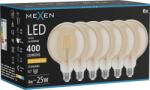 Mexen Vintis 6x LED filament izzó E27, G125, 4W, Meleg - 2200K, 400 lm, borostyán - L158-E27-0422-50x06 (L158-E27-0422-50x06)