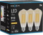 Mexen Vintis 3x Bec LED filament E27, ST64, 10W, Caldă - 2200K, 910 lm, chihlimbar - L152-E27-1022-50x03 (L152-E27-1022-50x03)