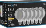 Mexen Vintis 6x LED filament spirál égő E27, G95, 4W, Meleg - 2200K, 220 lm, füstszínű - L167-E27-0422-70x06 (L167-E27-0422-70x06)