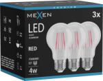 Mexen Vintis 3x Bec încălzitoare LED E27, A60, 4W, 55 lm, roșu - L150-E27-04XX-45x03 (L150-E27-04XX-45x03)