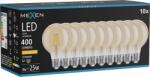 Mexen Vintis 10 db LED-szálas izzó E27, G80, 4W, Meleg - 2200K, 400 lm, borostyán - L155-E27-0422-50x10 (L155-E27-0422-50x10)