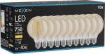 Mexen Vintis 10x LED filament izzó E27, G95, 8W, Meleg - 2700K, 750 lm, borostyán - L157-E27-0827-50x10 (L157-E27-0827-50x10)