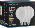 Mexen Vintis 3x LED filament izzó E27, G125, 6W, Meleg - 2700K, 720 lm, tiszta - L158-E27-0627-00x03 (L158-E27-0627-00x03)