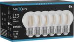 Mexen Vintis 6x Filament LED izzó E27, G45, 4W, 55 lm, narancssárga - L156-E27-04XX-48x06 (L156-E27-04XX-48x06)