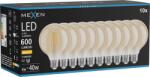 Mexen Vintis 10x LED filament izzó E27, G95, 6W, Meleg - 2700K, 600 lm, borostyán - L157-E27-0627-50x10 (L157-E27-0627-50x10)