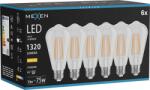 Mexen Vintis 6x LED filament izzó E27, ST64, 10W, Meleg - 2700K, 1320 lm, átlátszó - L152-E27-1027-00x06 (L152-E27-1027-00x06)