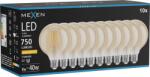 Mexen Vintis 10x LED filament izzó E27, G95, 8W, Meleg - 2200K, 750 lm, borostyán - L157-E27-0822-50x10 (L157-E27-0822-50x10)