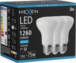 Mexen Nova 3x LED Izzó E27, R63, 12W, Hideg - 6500K, 1260 lm - L104-E27-1265-01x03 (L104-E27-1265-01x03)