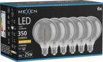 Mexen Vintis 6x LED filament spirál izzó E27, G95, 6W, Meleg - 2200K, 350 lm, füstös - L167-E27-0622-70x06 (L167-E27-0622-70x06)