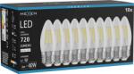Mexen Vintis 10x LED filament izzó E27, C35, 6W, Semleges - 4000K, 720 lm, áttetsző - L154-E27-0640-00x10 (L154-E27-0640-00x10)