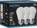 Mexen Nova 3x LED izzó E27, G45, 9W, Meleg - 3000K, 945 lm - L101-E27-0930-01x03 (L101-E27-0930-01x03)
