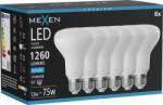 Mexen Nova 6x LED izzó E27, R80, 12W, Hideg - 6500K, 1260 lm - L105-E27-1265-01x06 (L105-E27-1265-01x06)