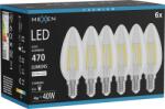 Mexen Vintis 6x LED filament izzó E14, C35, 4W, Semleges - 4000K, 470 lm, átlátszó - L154-E14-0427-00x06 (L154-E14-0440-00x06)