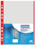 DONAU Folie protectie cu margine color, 40 microni, 100 buc/set, rosu, DONAU (DN-1774100PL-04)