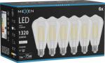 Mexen Vintis 6x Szálas LED izzó E27, ST64, 10W, Semleges - 4000K, 1320 lm, átlátszó - L152-E27-1040-00x06 (L152-E27-1040-00x06)