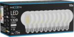 Mexen Vintis 10x LED filament izzó E27, G80, 10W, Semleges - 4000K, 1320 lm, átlátszó - L155-E27-1040-00x10 (L155-E27-1040-00x10)