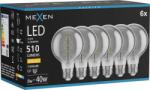 Mexen Vintis 6x LED filament spirál izzó E27, G80, 8W, Meleg - 2700K, 510 lm, füstös - L165-E27-0827-70x06 (L165-E27-0827-70x06)