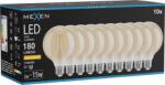 Mexen Vintis 10x LED izzószálas izzó E27, G95, 2W, Meleg - 2200K, 180 lm, borostyán - L157-E27-0222-50x10 (L157-E27-0222-50x10)