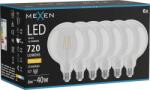 Mexen Vintis 6x LED filament izzó E27, G125, 6W, Meleg - 2700K, 720 lm, átlátszó - L158-E27-0627-00x06 (L158-E27-0627-00x06)