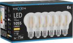 Mexen Vintis 6x LED filament izzó E27, A60, 8W, Meleg - 2700K, 1055 lm, tiszta - L150-E27-0827-00x06 (L150-E27-0827-00x06)