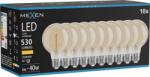 Mexen Vintis 10x LED filament spirál izzó E27, G80, 6W, Meleg - 2700K, 530 lm, borostyán - L165-E27-0627-50x10 (L165-E27-0627-50x10)