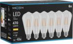 Mexen Vintis 6x LED filament izzó E27, ST64, 4W, Meleg - 2700K, 470 lm, átlátszó - L152-E27-0427-00x06 (L152-E27-0427-00x06)
