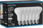 Mexen Nova 6x LED izzó E27, R80, 12W, Semleges - 4000K, 1260 lm - L105-E27-1240-01x06 (L105-E27-1240-01x06)