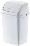 Dünya Plastik Fantasy, Billenőfedeles szemetes kuka, BPA mentes műanyag, Fehér színű, 10 Liter (8696287097028W)