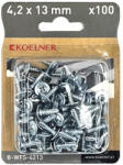  Lapos nagyfejű önfúró lemezcsavar 4, 2x25mm horganyzott - bakonykotoelem - 539 Ft