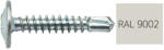  Lapos nagyfejű önfúró lemezcsavar 4, 2x13mm festett RAL9002