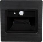Monirom Spot Led Scara Incastrabil , Hol 1W Negru cu Senzor Prezenta + Senzor Crepuscular Lumina Neutra , IP20 (Moon 6068)