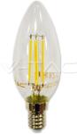 V-TAC Bec LED lumanare filament dimabil 4W E14 WW 4365 V-TAC (V-4365)